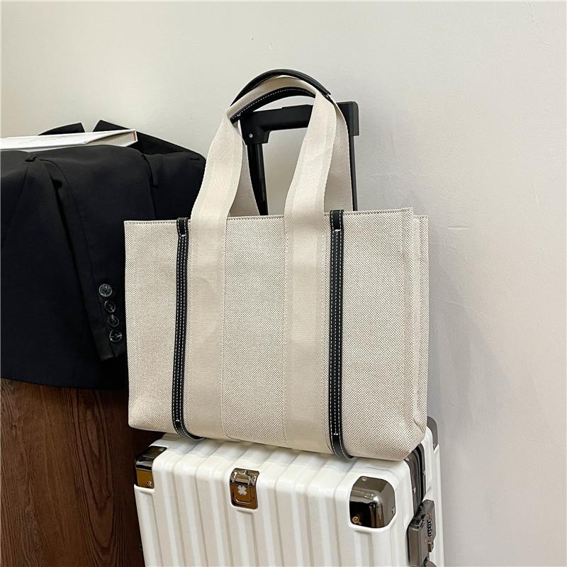 Premium Sense Niche Canvas Tote Bag New Casual Large-capacity Class Commuter Shoulder Handbag
