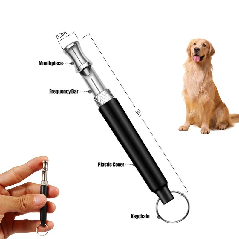 Dog Whistle with Lanyard Adjustable Ultrasonic Silent Dog Whistle Repeller Stop Barking Control for Dog Training