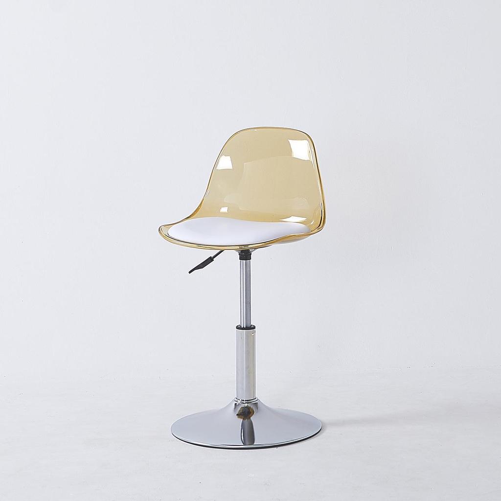 Modern Minimalist PET Transparent Swivel Bar Stool