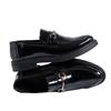 Frühlings- und Herbstlederschuhe Herren Retro Business Anzug Freizeit Glänzend Kleine Lederschuhe Faul Ein Pedal 85136-R