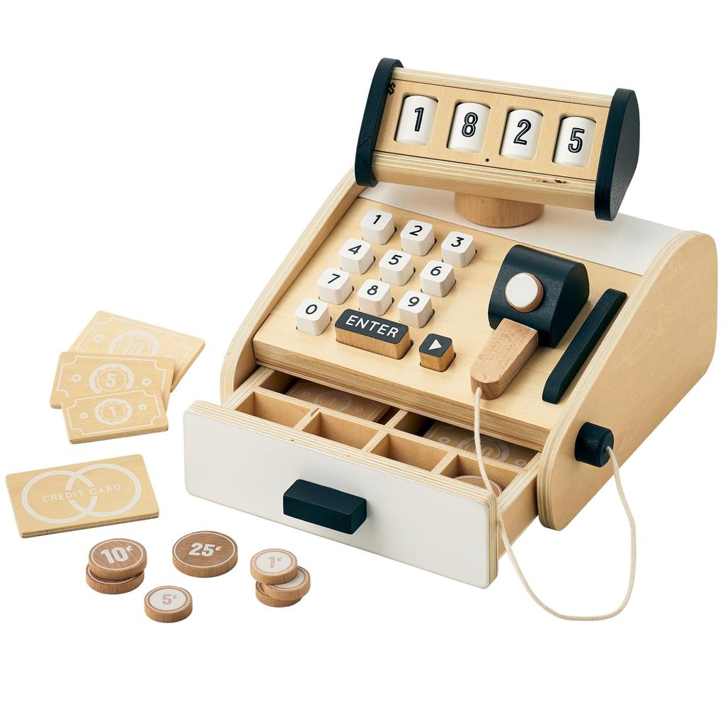Pretend Play Cash Register for Pretend Store Torte Series Smart-i Set, Complete, Wooden, Play, (Cash Register)