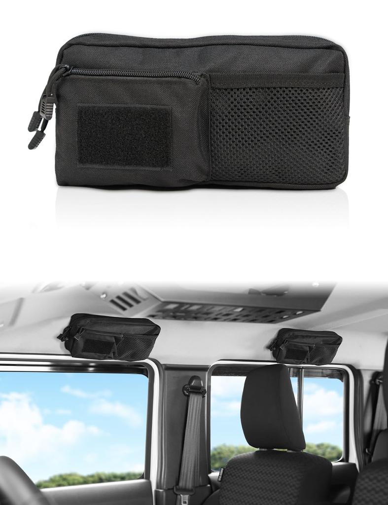 AMWMORV Gear Shift Storage Bag for Suzuki Jimny Nomad and JB74 Passenger Seat Storage for Cell and Small Items Oxford Cloth Side Storage Bag for Rear