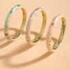 3 Pezzi Bracciale Vintage Boemo in Cloisonné per Donna Fiore Piccolo Smalto Placcato Oro Gioielli di Lusso Regali