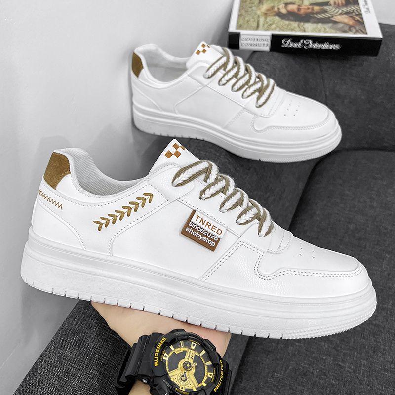 Men's 2025 New Style Paired with Spring and Summer Non Slip Breathable Student Board Shoes with Thick Soles