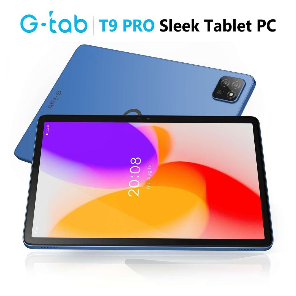 G-tab T9 PRO 10.1" Android Multi-functional tablet,5500mAh battery,4GB RAM+128GB storage,1.8GHz Quad-core Processor,high-speed 2.4G/5G Dual-band WiFi.