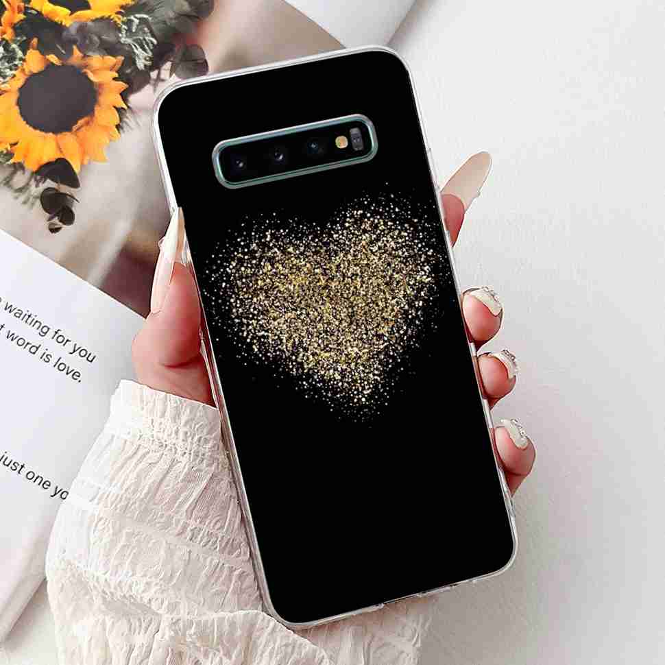 For Samsung Galaxy S10+ Case Fashion Design Soft Silicone TPU Back Cover For Samsung s10+ S10 Plus Butterfly Rose Phone Shell