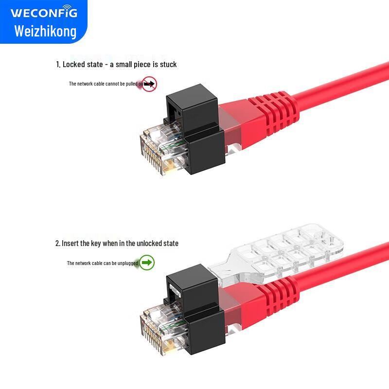 VZON RJ45 Ethernet Cable Lock (100 Pack)