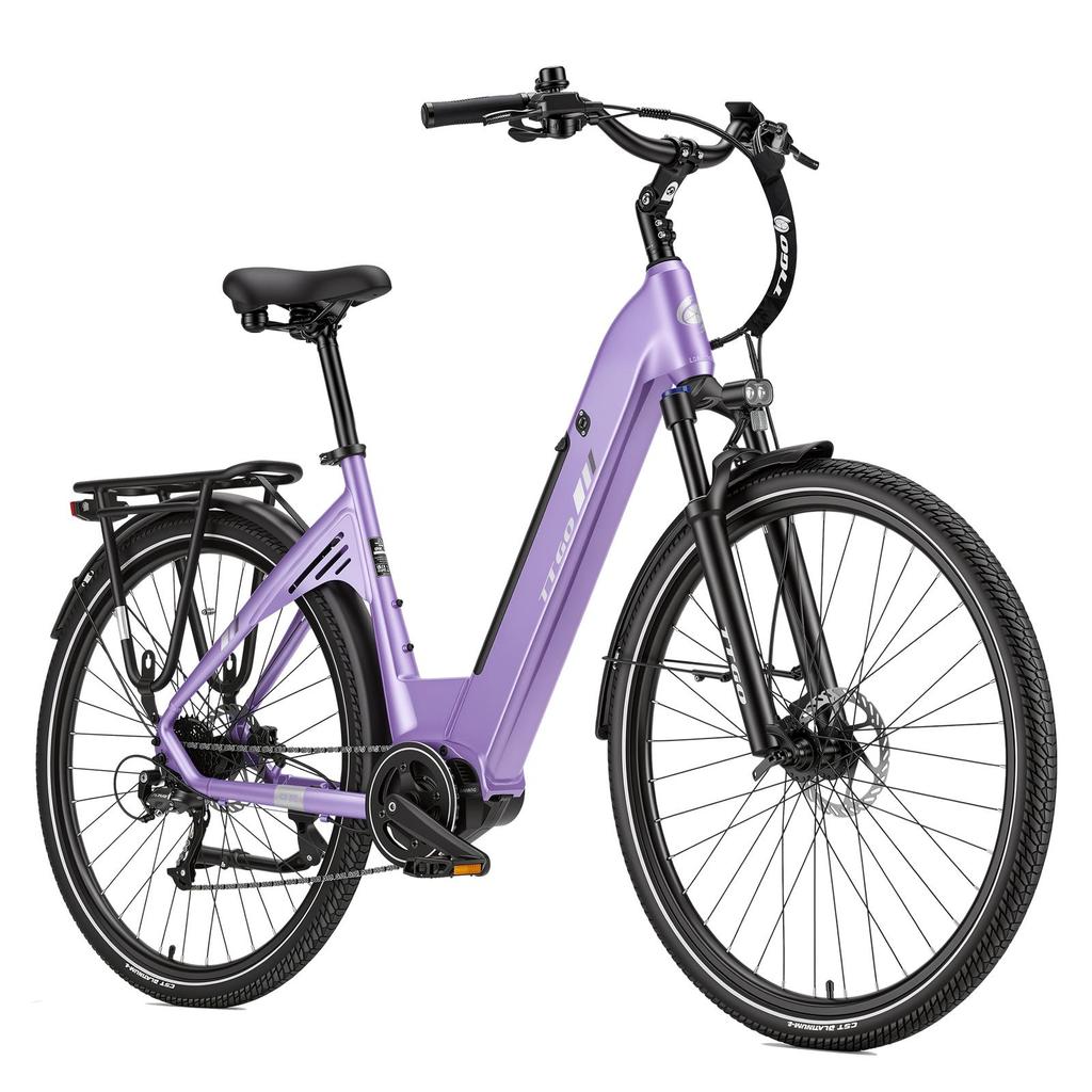 TTGO C7 SE Electric Bike, 36V 18AH Long Range Ebike with Bafang Mid Motor,Shimano 9-Speed