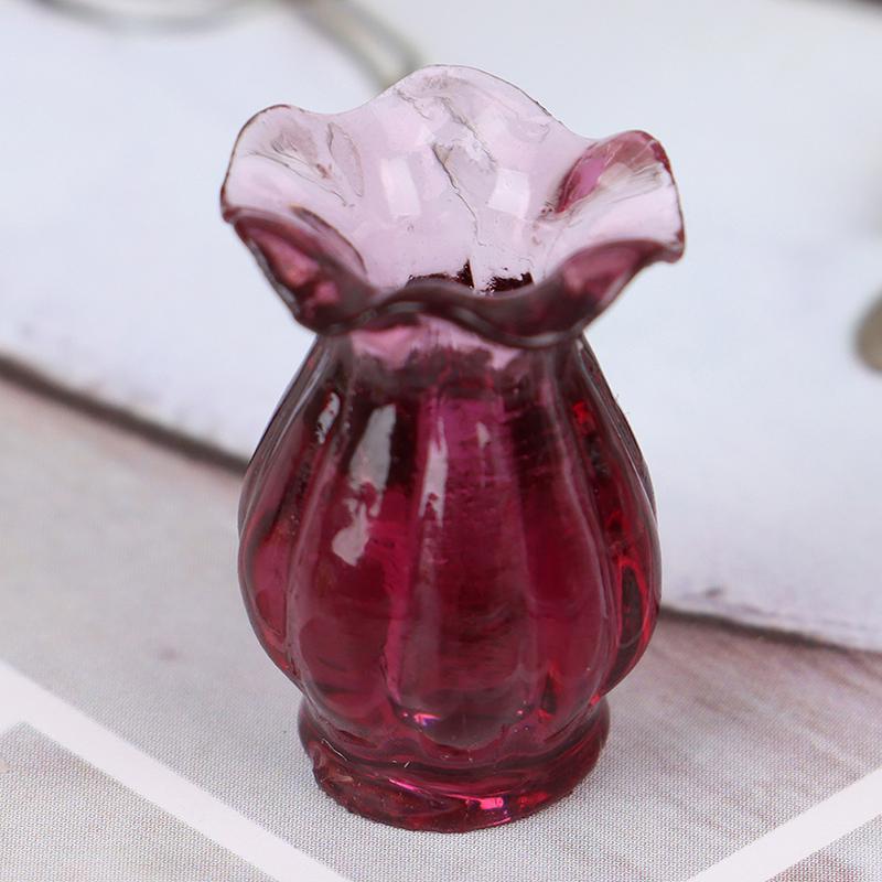 Dollhouse Miniatures 1:12 Mini Ceramic Pot Diy Ceramic Ornament Decora Vase