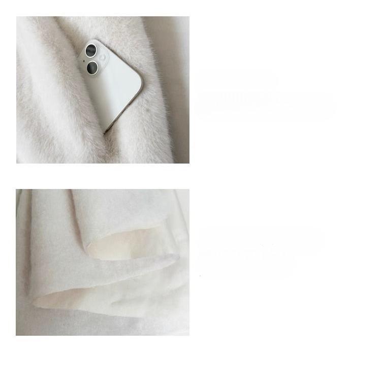 Palton de iarnă pentru femei, chic și călduros, confortabil, cu blană artificială și croială lejeră