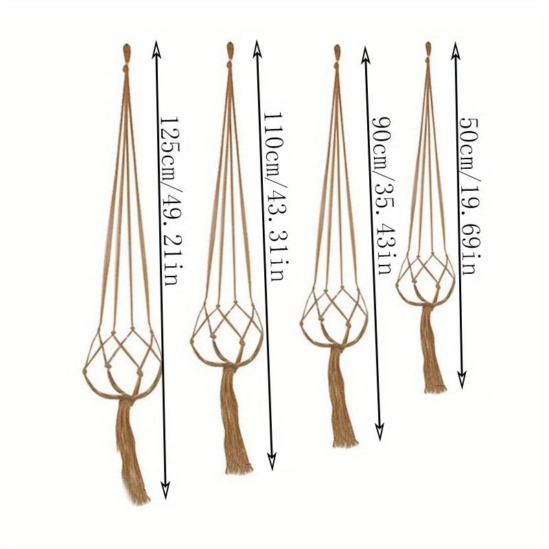 1Pc Vintage Decor Hanging Flower Pots Holder Hanging Basket Flower Pot Net Basket Sling Cotton Rope Garden Decoration Macrame Plant Hanger