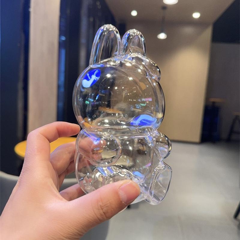 Labubu Pumpkin Protective Case Clear Acrylic Dust Cover for Generation 1 2 Doll Display Halloween Accessory Cover