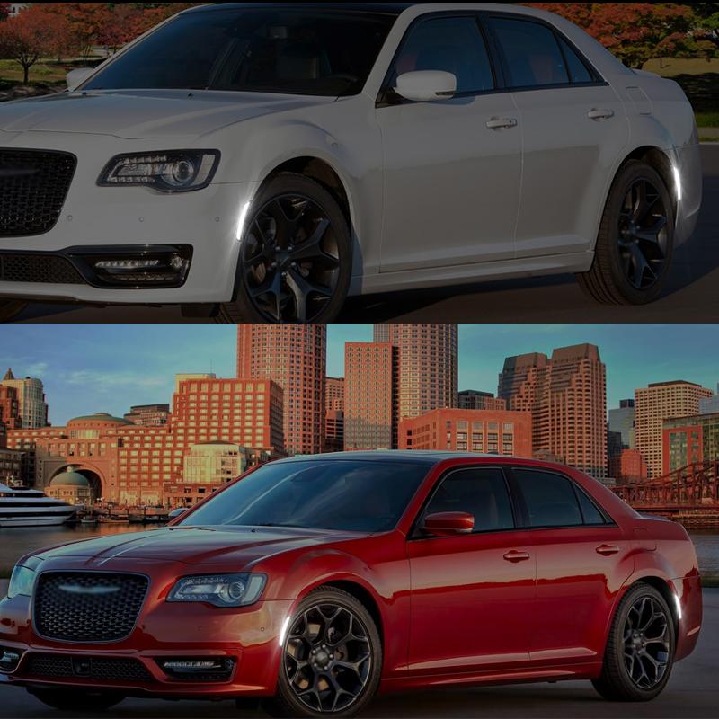 For Chrysler 300 Front Rear Bumper LED Side Fender Marker Light Parking Light Front Amber Turn Signal Lights 2015-2021 12V Back Up Lights 1