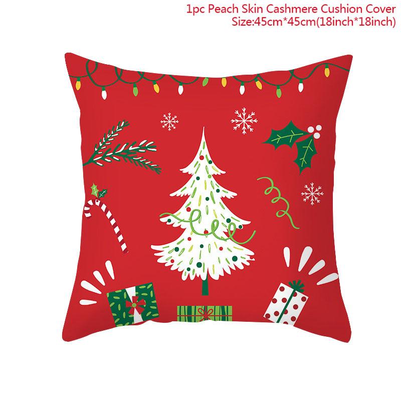 Home Decor Merry Christmas Pillowcase Home Christmas Decorations Christmas Gift Ornament Pillowcase 45x45cm Funda De Almohada