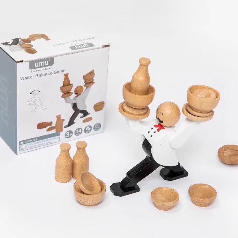 

Крокодил Балансир Штабелируемая Игрушка - Деревянные Развивающие Строительные Блоки для Малышей