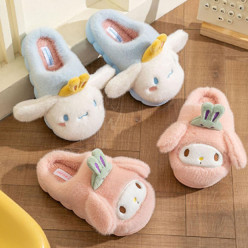 

3D пушистые тапочки с мордочкой кролика Hello Kitty