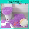 Mat Rug 3pc Bathroom Set Toilet Lid Cover Plain Solid Color Bathmats