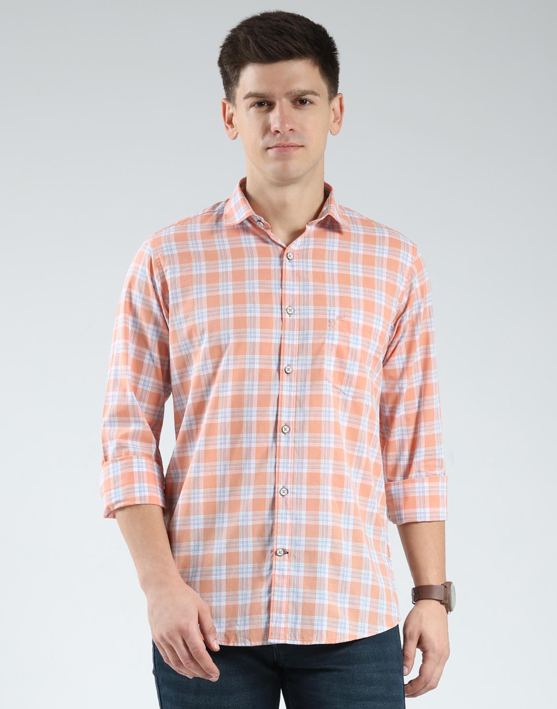 

Monte Carlo Men s Regular Fit Checkered Shirt 3XL оранжевый