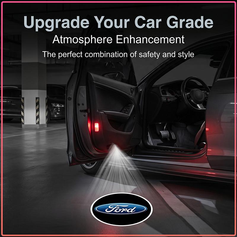 2x Wireless LED Car Door Logo Lights Ghost Shadow Projector Welcome Step Lamp For Ford Focus MK3 Ranger Fiesta S-Max Mondeo MK4 Kuga
