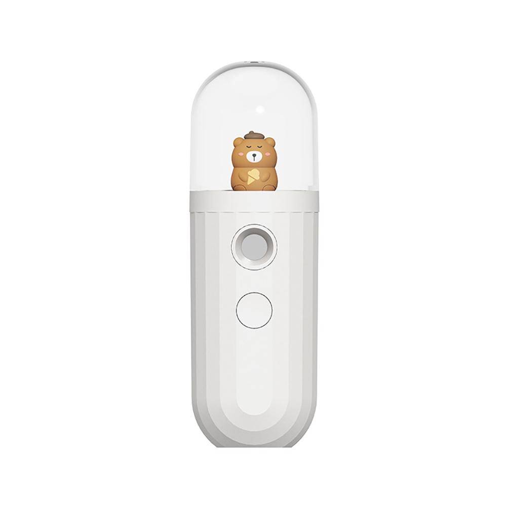 Air Humidifier Handheld Portable Charging Spray Mist Maker for Home Little bear (white)