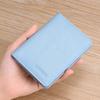 Durable Ultra-thin Men and Vertical ID Cards Cover Bank Card Driver's License Simplicity Business Card Holder Soft Light Blue