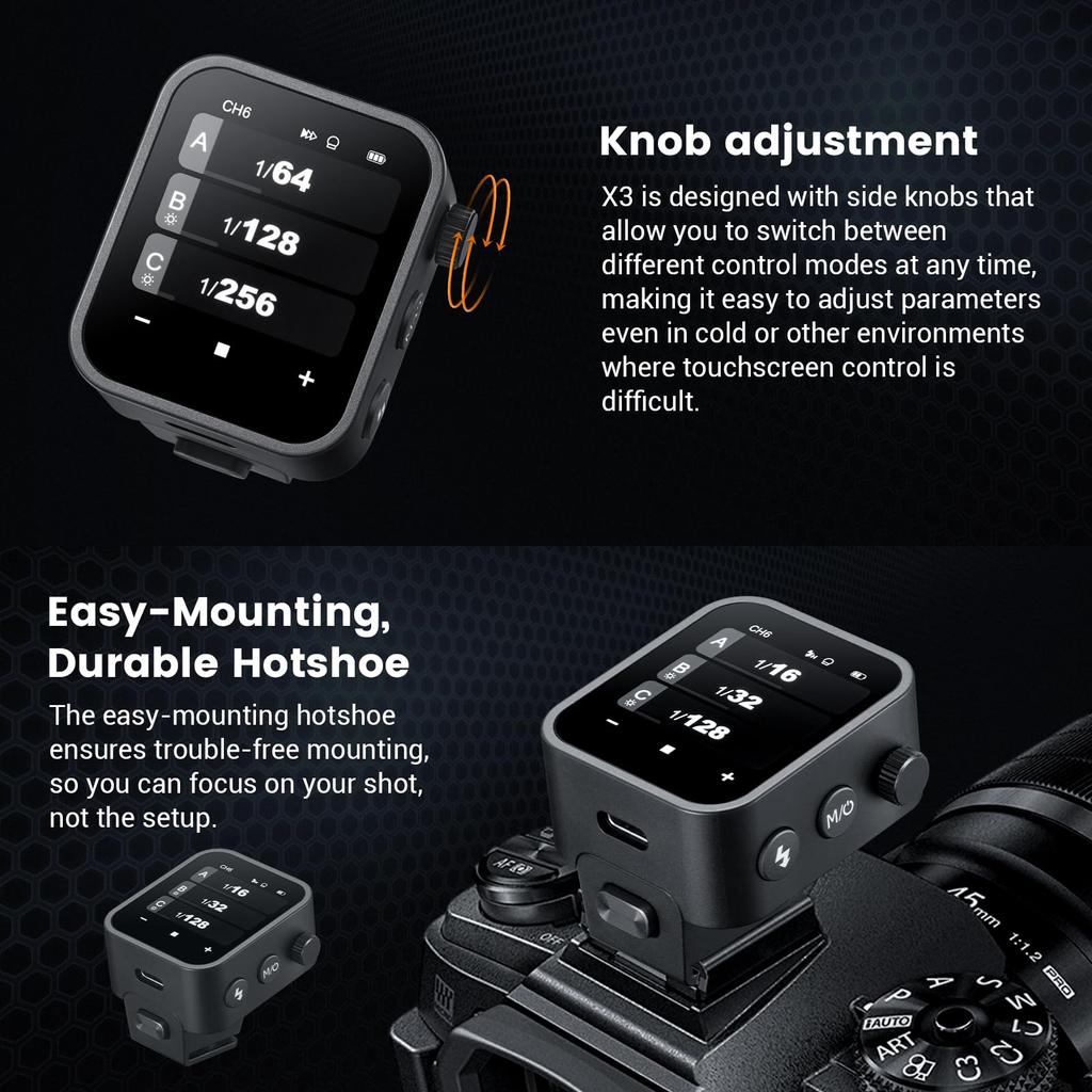 Technical Conformity Mark GODOX X3O Flash Trigger Transmitter TTL Wireless High Speed Sync TTL X3 Trigger Compatible with Olympus Panasonic Cameras