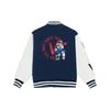 Vans Logo Embroidered Loose Baseball Jacket Unisex Jackets Navy-Blue VN0002ECLKZ
