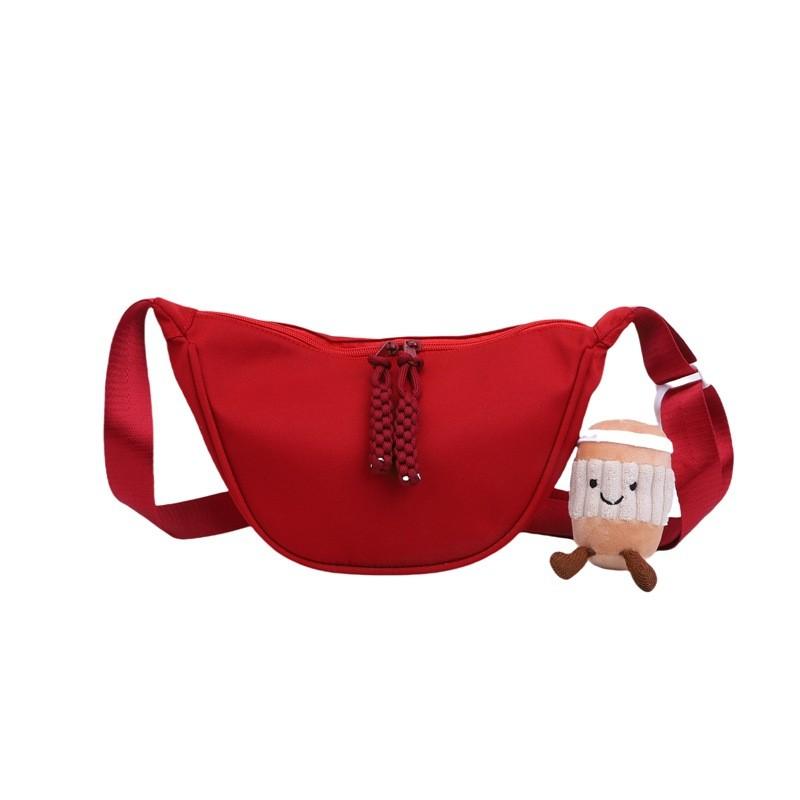 Nylon Duffle Bag For Women Lightweight Casual Singlecompartment With Zipper For Daily Use