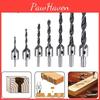7 Pcs Wood Chamfer Countersink Drill Bit Kit Set For Precision Woodworking 3mm-10mm