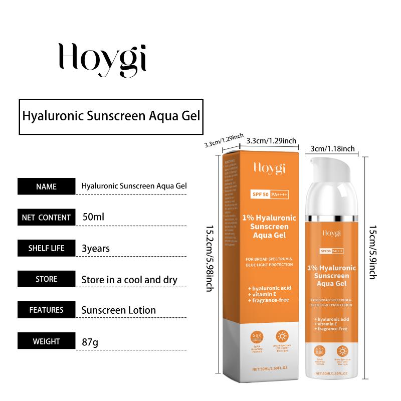 Hyaluronic Acid Spf 50+Uv Protection, Antioxidant Sunscreen Isolation Cream, Lightweight, Korean, Suitable For All Skin Types
