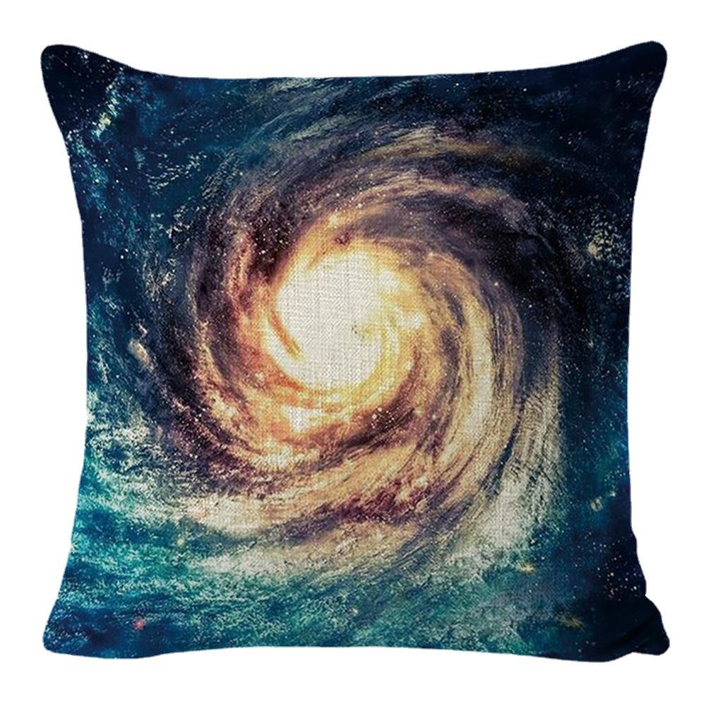 Nordic Sofa Pillow Light Luxury Style Living Room Bedside Cushion Cosmic Scenery Linen Pillow Case Without Core Waist Pillow