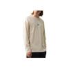 Reebok Fashion Retro Loose Simple Casual Versatile Round Neck Breathable Long Sleeve T-Shirt Unisex Tops Beige 24FRM503UGM1