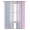 Colorful Striped Texture Tulle Curtains For Living Room Sheer Curtain For Bedroom Window Blinds Voile Curtains