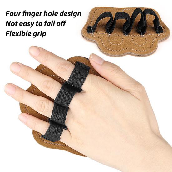 1 Pair Cat Paw 4-Finger Anti-Slip Workout Grips Faux Leather Palm Protection Weight Lifting Dumbbell Deadlift Pull-Up Grippers Gym Training