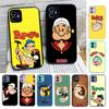 Cartoon Animation P-PopeyeS Retro For IPhone 16 15 14 Plus 13 12 11 Pro Max X XS MAX Translucent Matte Shockproof Cover