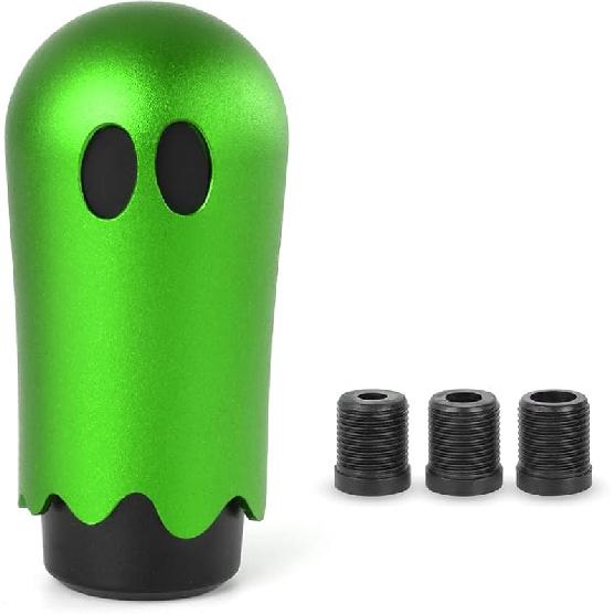 Muge Racing Ghost Shift Knob, Aluminum Weighted Automotive Gear Shift Manual Knobs Lever With 3 Threaded Adapters M8 M10 M12 X 1.25, Universal For