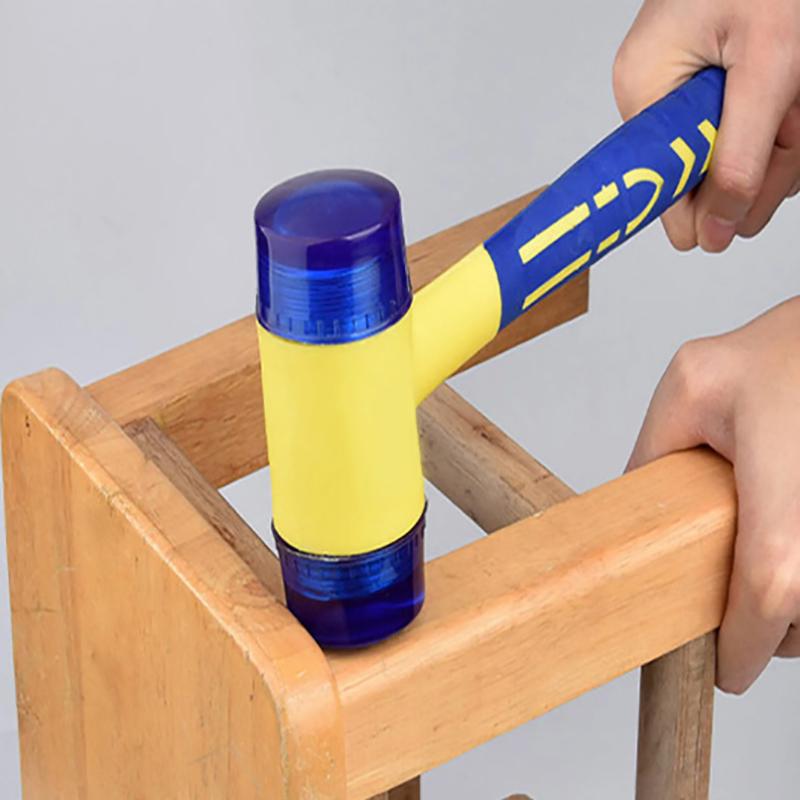 25Mm Double Headed Installation Hammer Rubber Hammer With Rubber Handle Detachable Insulated Installation Hammer Strike Hammer