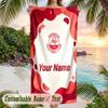 Beach Towel Aberdeen FC Print Custom Name Text Soft Towel for Swimming Pool