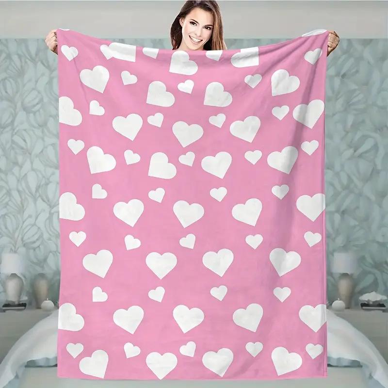 Romantic Love Series Digital-printed Polyester Bedroom Velvet Flannel Cover Blanket Fleece Soft Sofa Cover Blankets for Beds