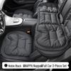 Luxury Nappa Leather Non-Slip Car Seat Cushions for Five-Seater - Thickened Design for Front and Rear Seats