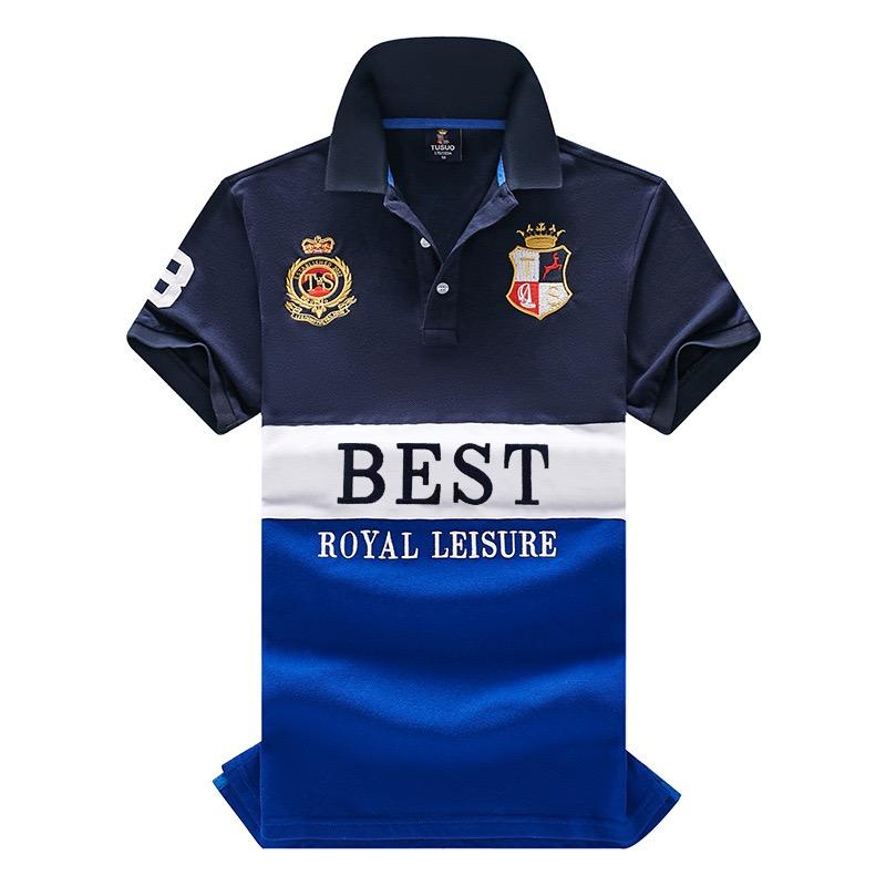 ZYLLO Men's Polo Shirt America New York Royal Leisure Sports Party Cotton Embroidered Luxury Contrast Color XS-7XL