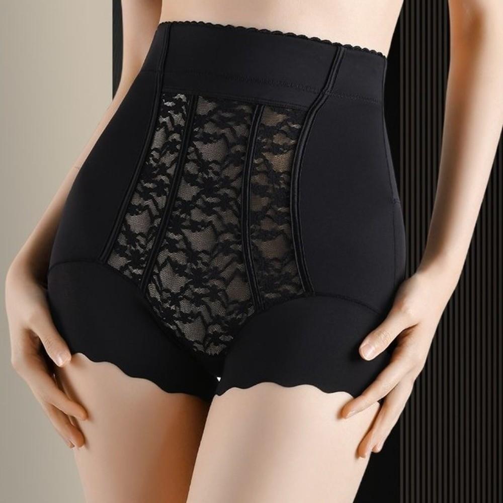 Lace Flowers Postpartum Body Shaper High Waist Seamless Underpants Tummy Control Underwear  Lady