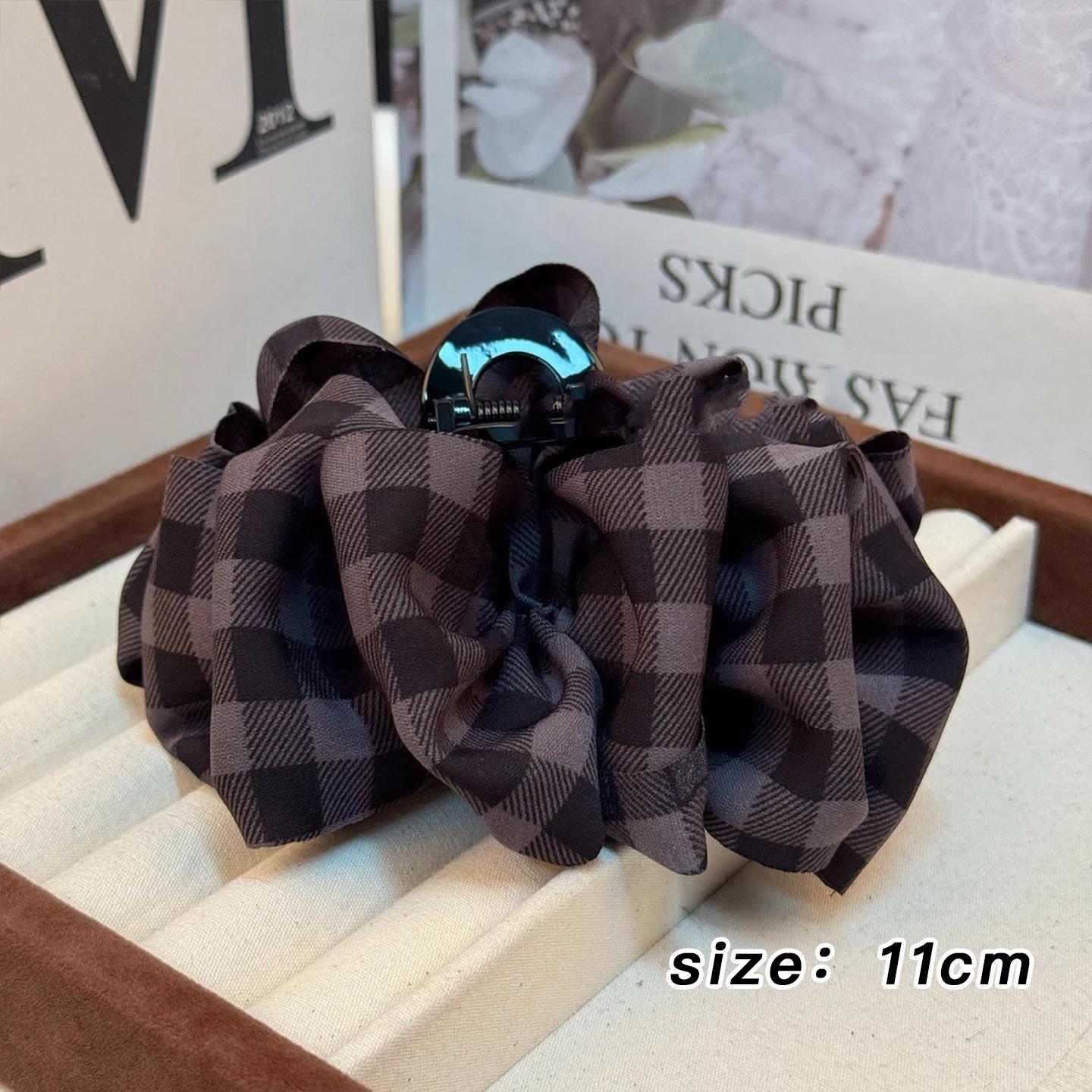 2025 Autumn/Winter Plaid Cloud Bubble Claw Clip - Large Women s Hair Accessory