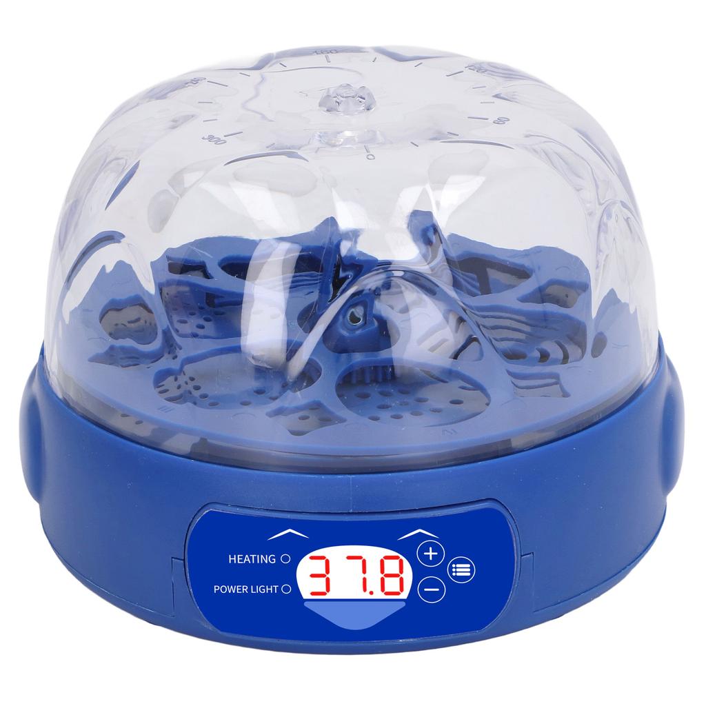 Eierinkubator 6 Eier 15W Blau mit automatischem Wender Eierkerze Display Temperaturregelung Geflügelbrutmaschine