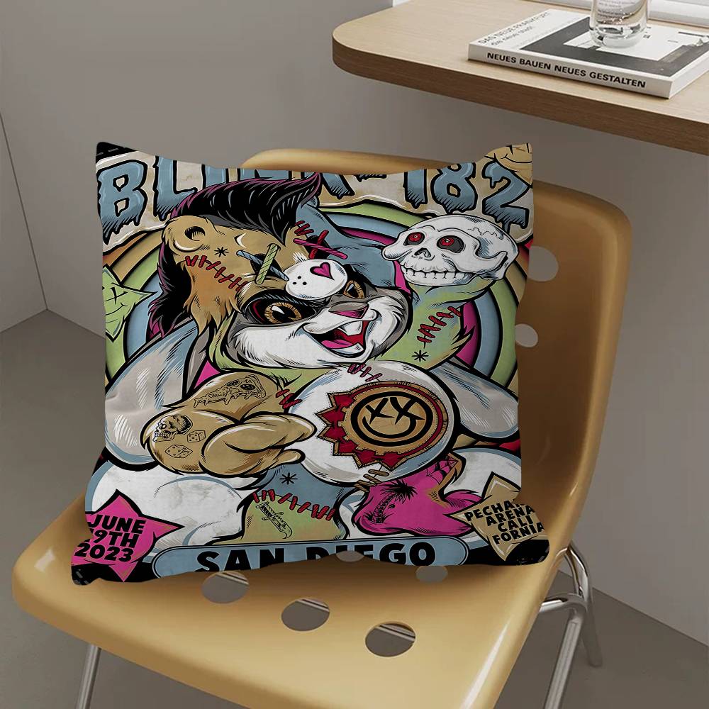 Band B-BLINK-182 Cushion Cover Polyester Sofa Cushions Decorative Throw Pillows Home Decoration Pillowcover