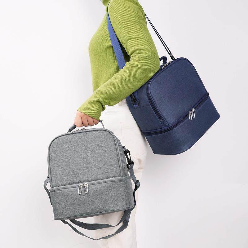 Waterproof Oxford Cloth Breast Milk Preservation Bag Large Double Layer Aluminum Foil Breast Milk Bag Handheld Insulated Lunch Bag Lunch Bag