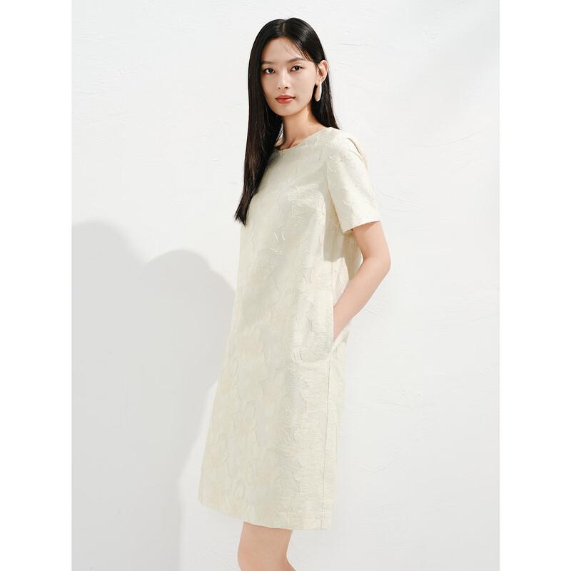 Anna Coco Women's Elegant Embossed Textured Summer Dress