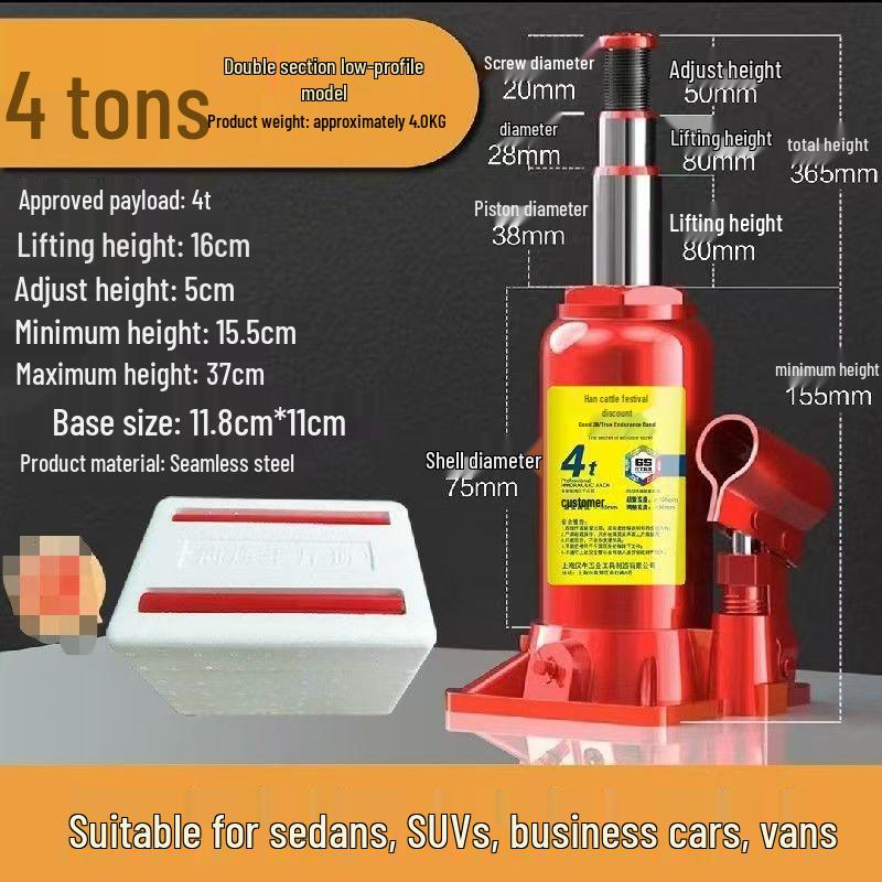 2-50 Ton Schwerlast-Hydraulikheber: Handbetrieben für LKW, PKW, Limousinen und Offroad-Reifenwechsel