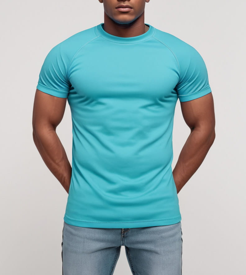 Dwupak Męski T-Shirt Khaki I Niebieski M
