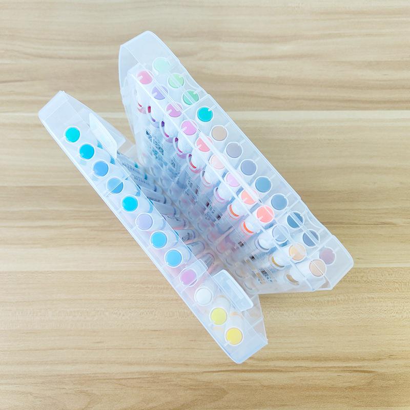 Double-Ended Acrylic Markers: Soft & Hard Tips, 12/18/24/36/48 Colors for Student Art & Hand-Drawings